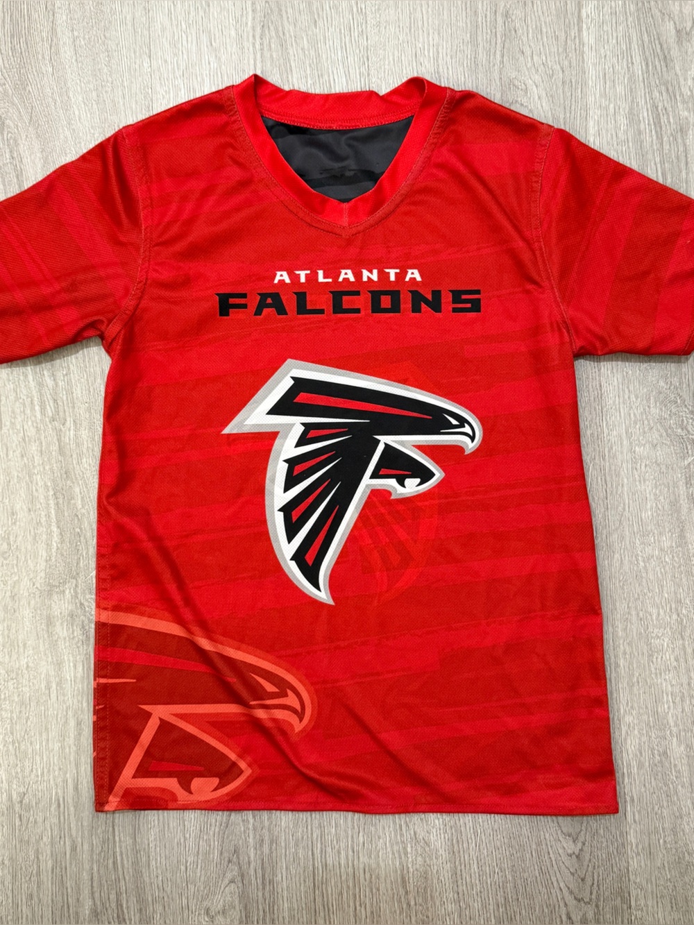 NFL Atlanta Falcons Red Short Sleeve Kids Tee with Team Logo